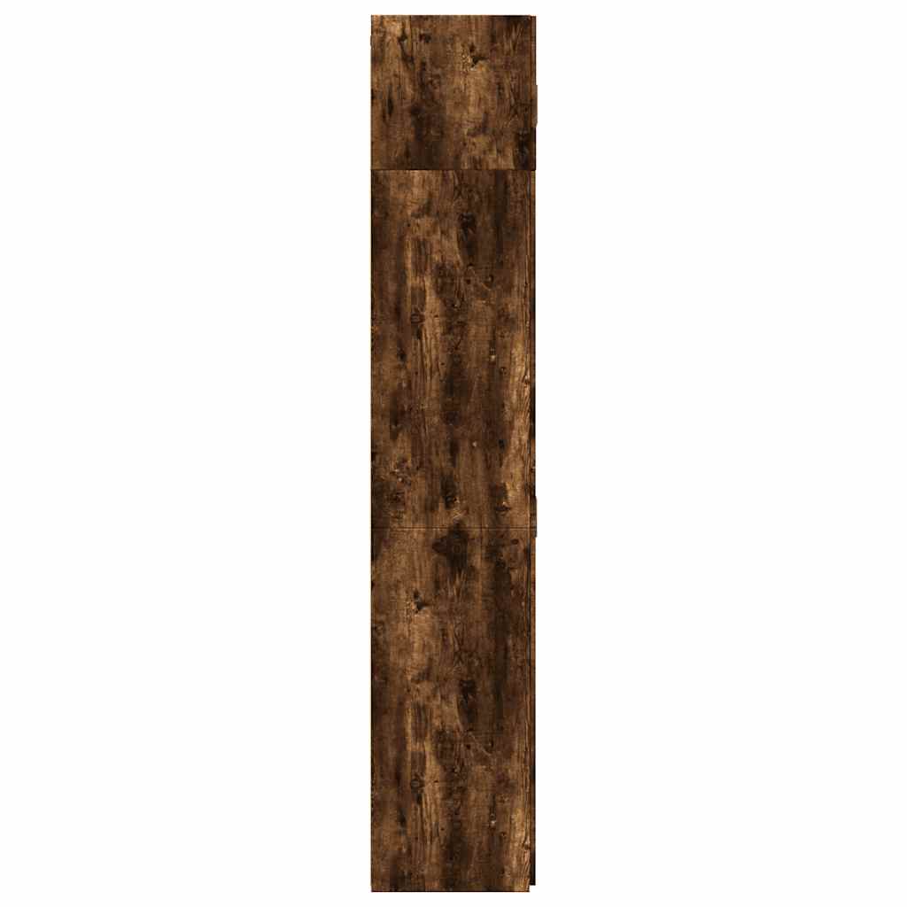 Armoire de rangement chêne fumé 70x42,5x225cm bois d'ingénierie - XIOS