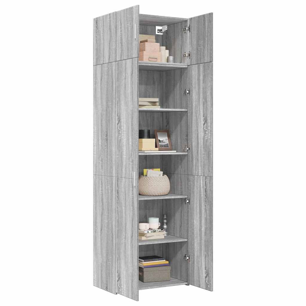 Armoire de rangement sonoma gris 70x42,5x225 cm