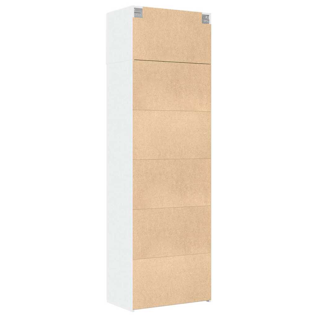 Armoire de rangement blanc 70x42,5x225 cm bois d'ingénierie - XIOS