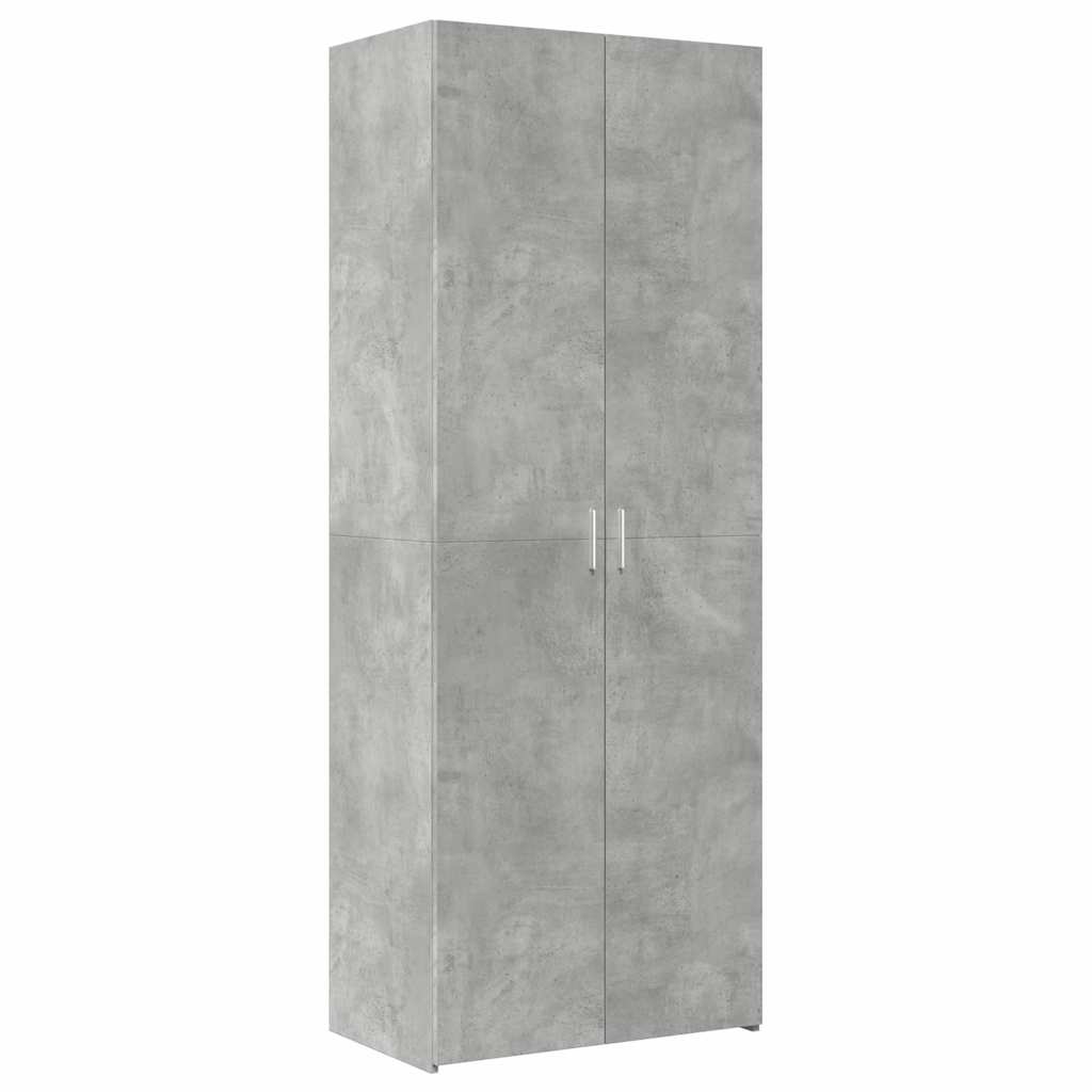 Armoire de rangement gris béton 70x42,5x225cm bois d'ingénierie - XIOS