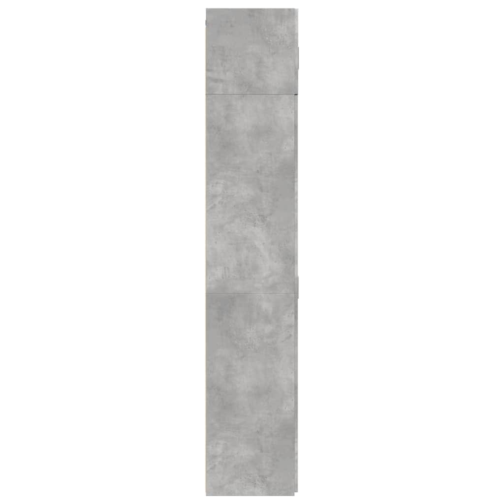 Armoire de rangement gris béton 70x42,5x225cm bois d'ingénierie