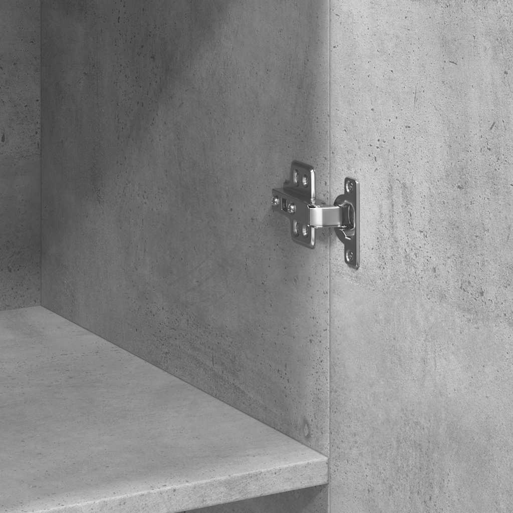 Armoire de rangement gris béton 70x42,5x225cm bois d'ingénierie - XIOS