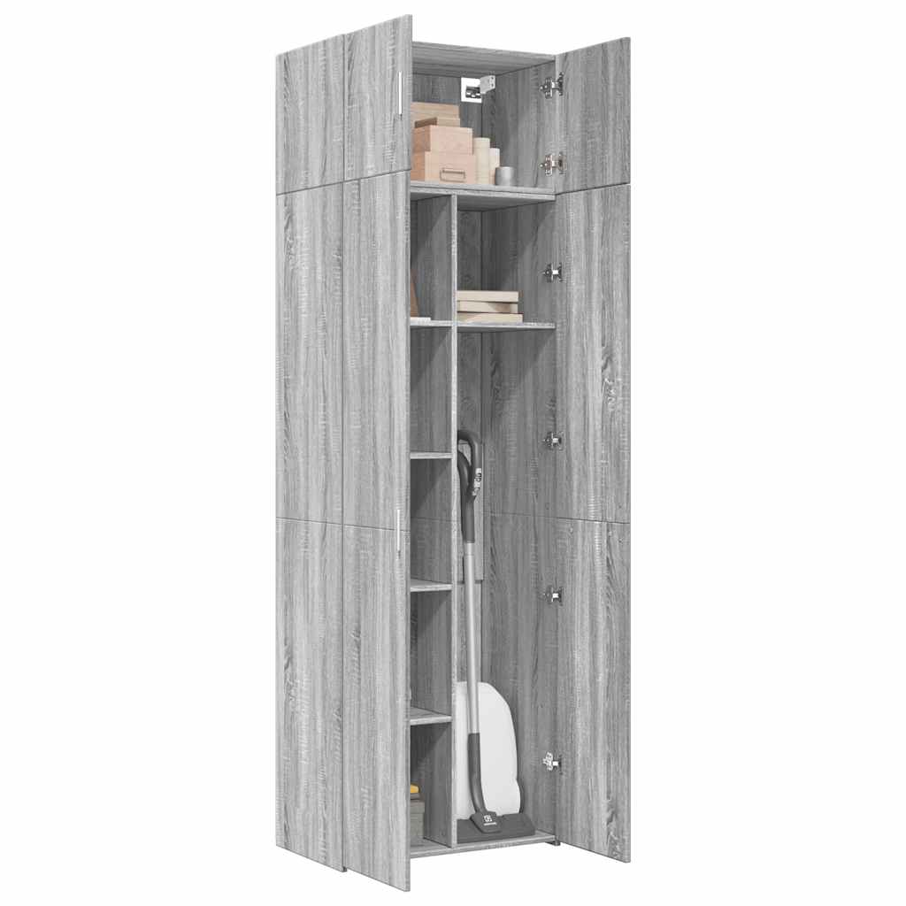 Armoire de rangement sonoma gris 70x42,5x225 cm - XIOS