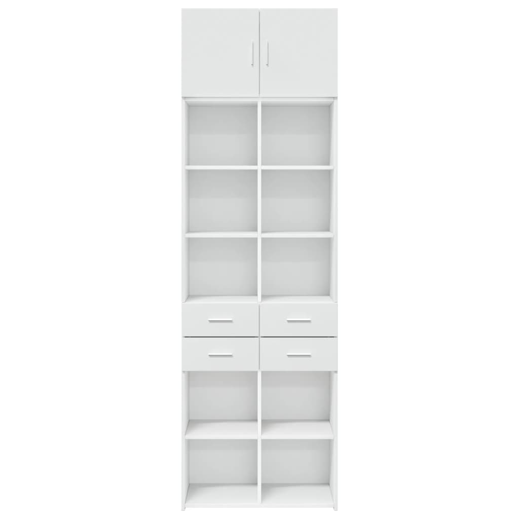 Armoire de rangement blanc 70x42,5x225 cm bois d'ingénierie - XIOS
