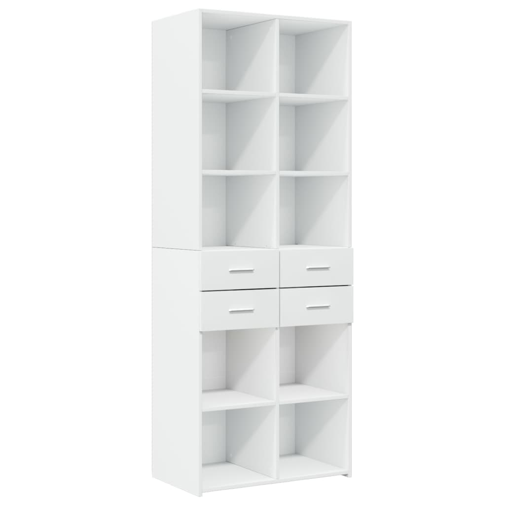 Armoire de rangement blanc 70x42,5x225 cm bois d'ingénierie - XIOS
