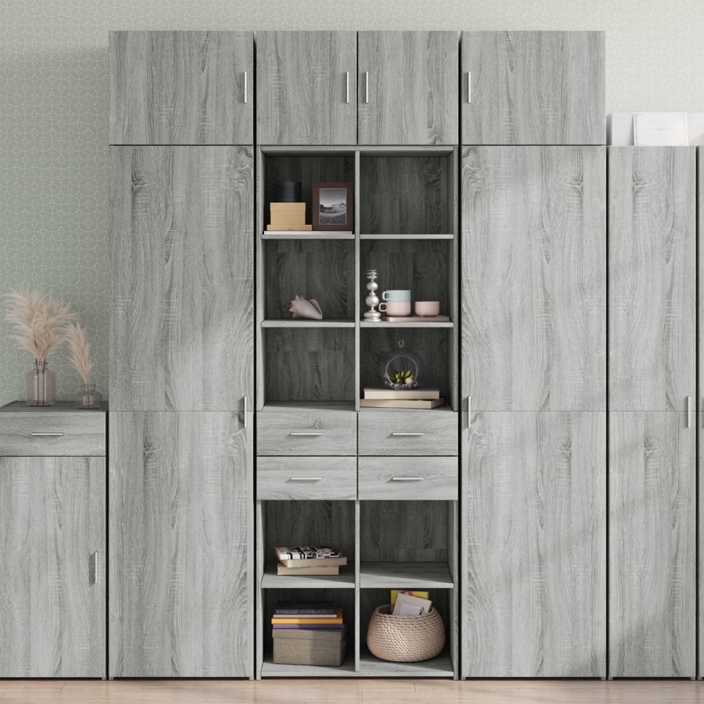 Armoire de rangement sonoma gris 70x42,5x225 cm - XIOS