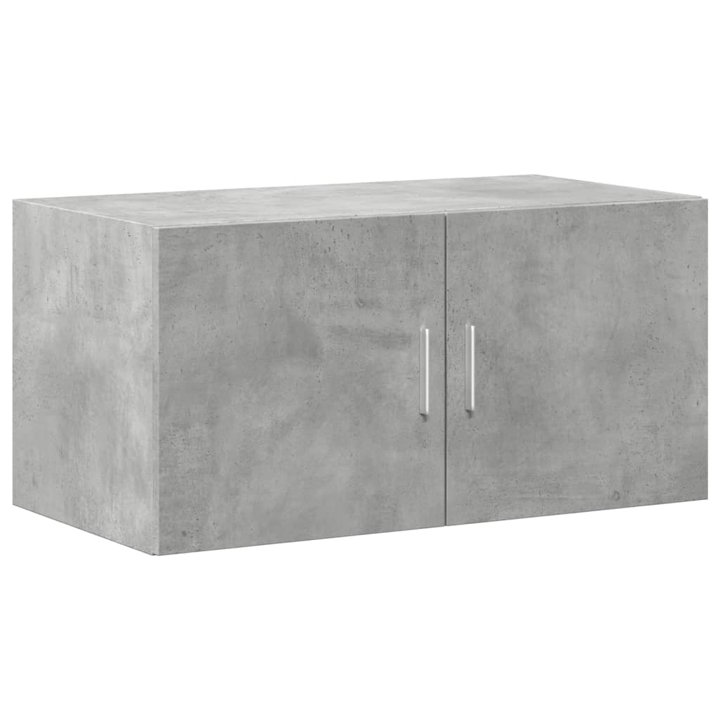 Armoire de rangement gris béton 80x42,5x225cm bois d'ingénierie - XIOS