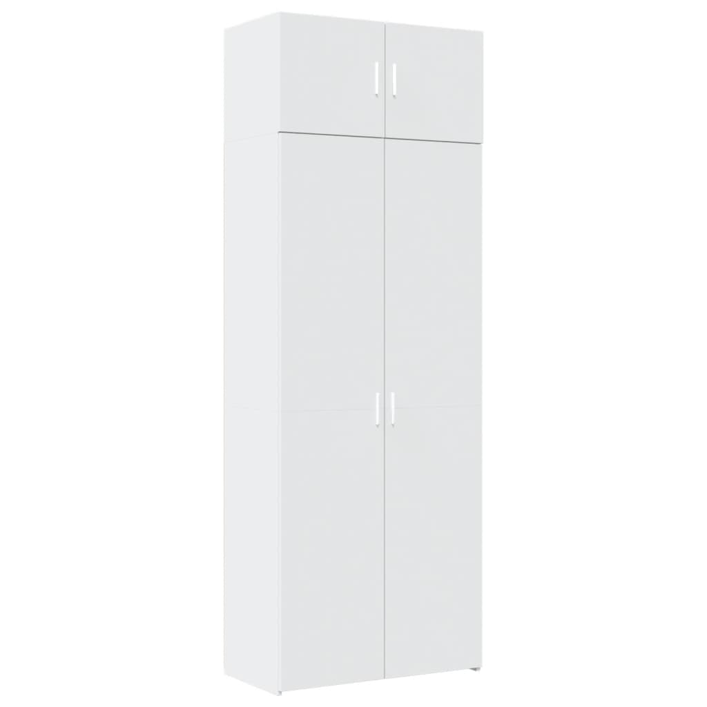 Armoire de rangement blanc 80x42,5x225 cm bois d'ingénierie - XIOS