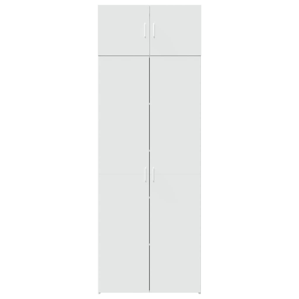 Armoire de rangement blanc 80x42,5x225 cm bois d'ingénierie - XIOS