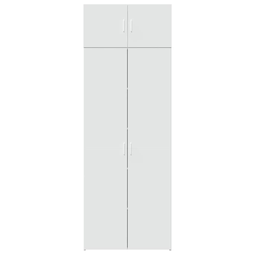 Armoire de rangement blanc 80x42,5x225 cm bois d'ingénierie