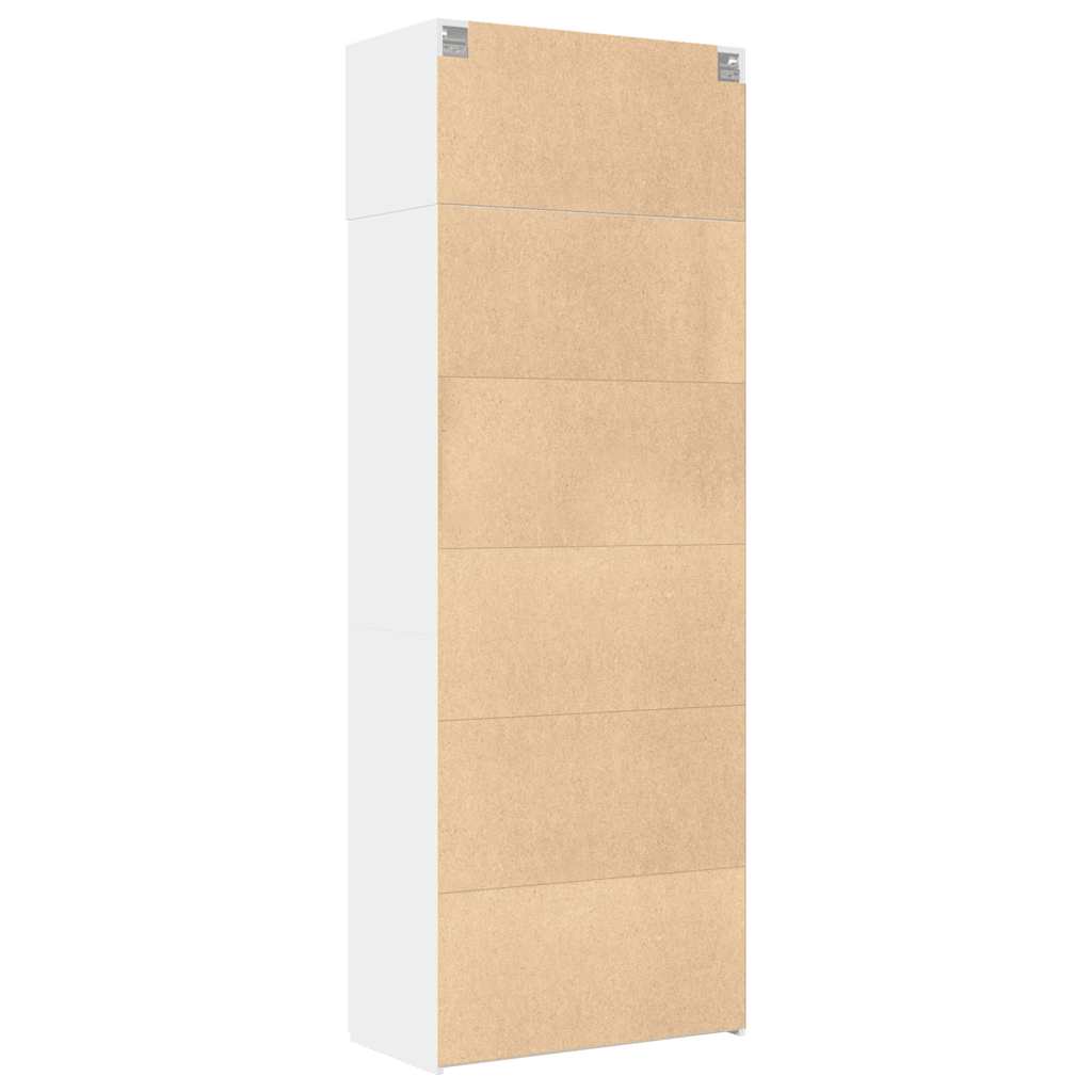 Armoire de rangement blanc 80x42,5x225 cm bois d'ingénierie