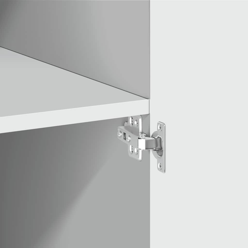 Armoire de rangement blanc 80x42,5x225 cm bois d'ingénierie