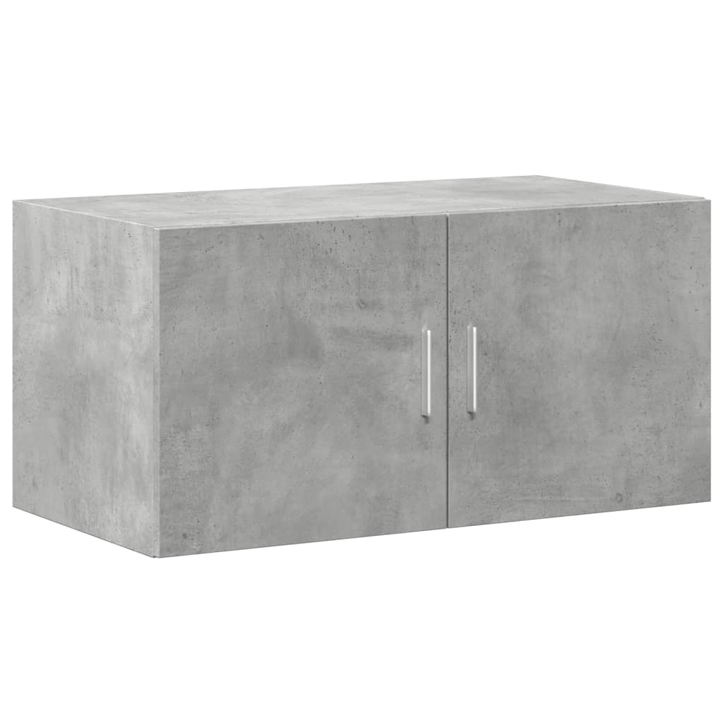 Armoire de rangement gris béton 80x42,5x225cm bois d'ingénierie - XIOS