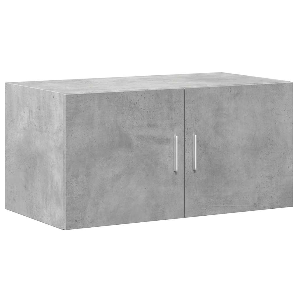 Armoire de rangement gris béton 80x42,5x225cm bois d'ingénierie - XIOS