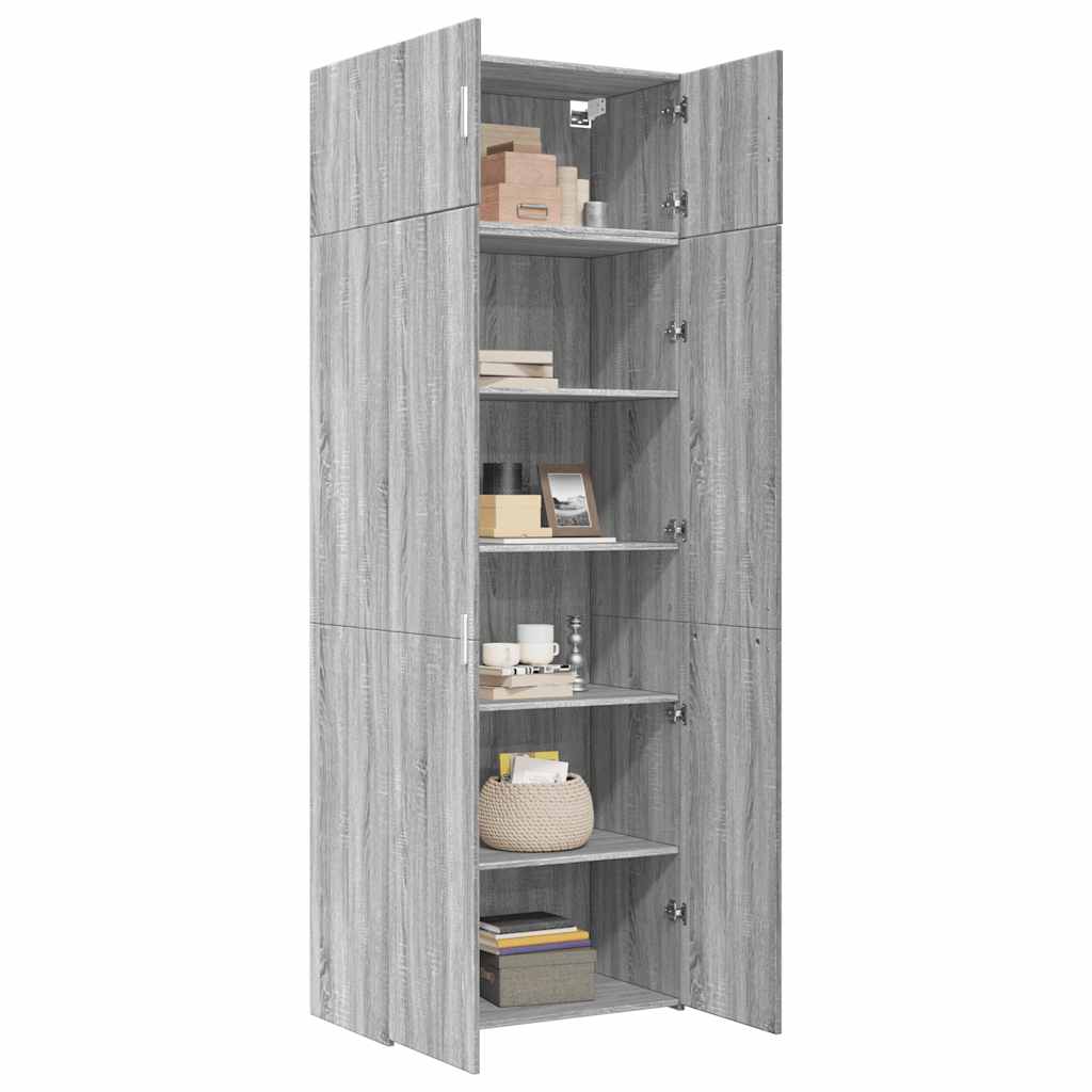 Armoire de rangement sonoma gris 80x42,5x225 cm - XIOS
