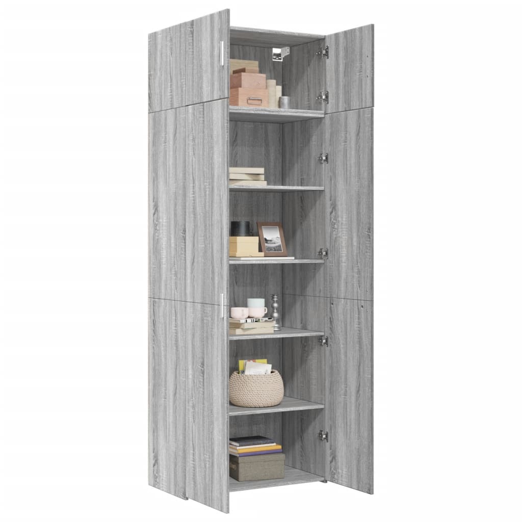 Armoire de rangement sonoma gris 80x42,5x225 cm - XIOS