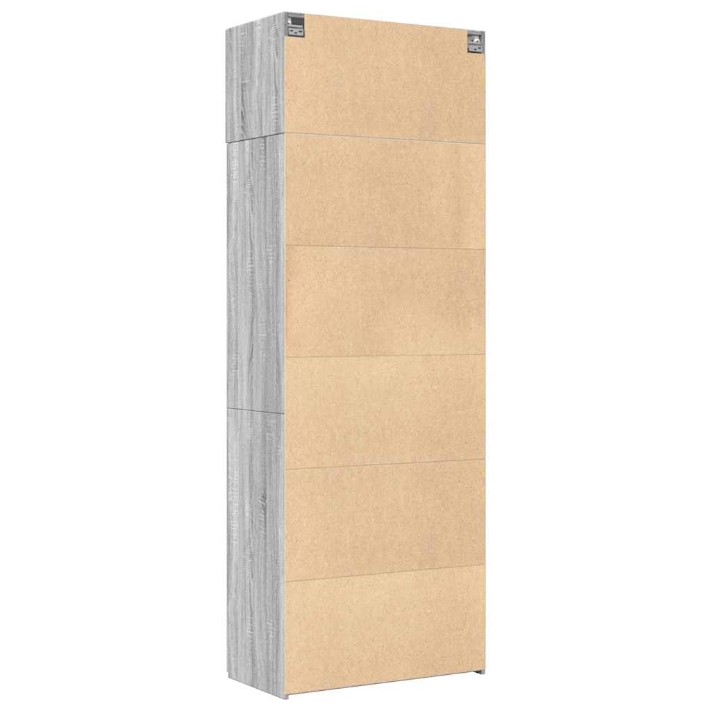 Armoire de rangement sonoma gris 80x42,5x225 cm