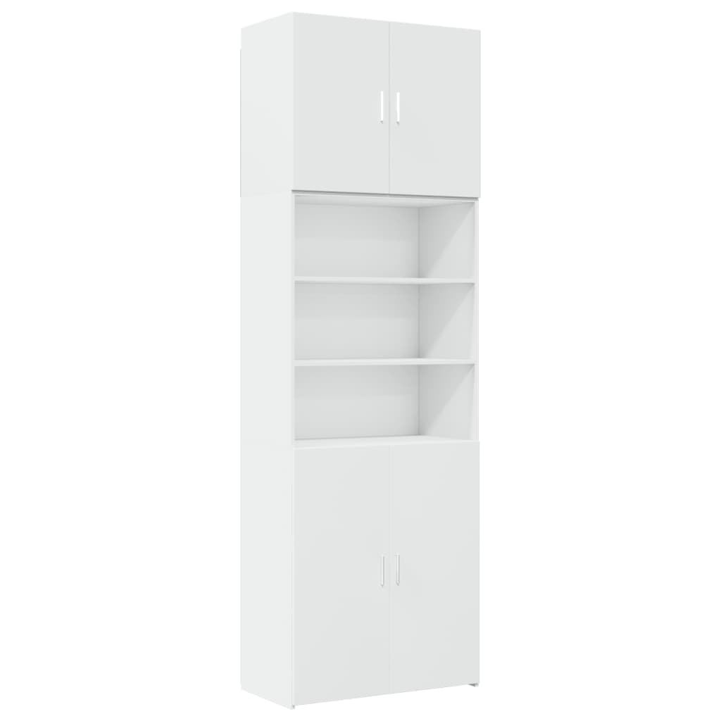 Buffet haut blanc 80x42,5x249 cm bois d'ingénierie - XIOS