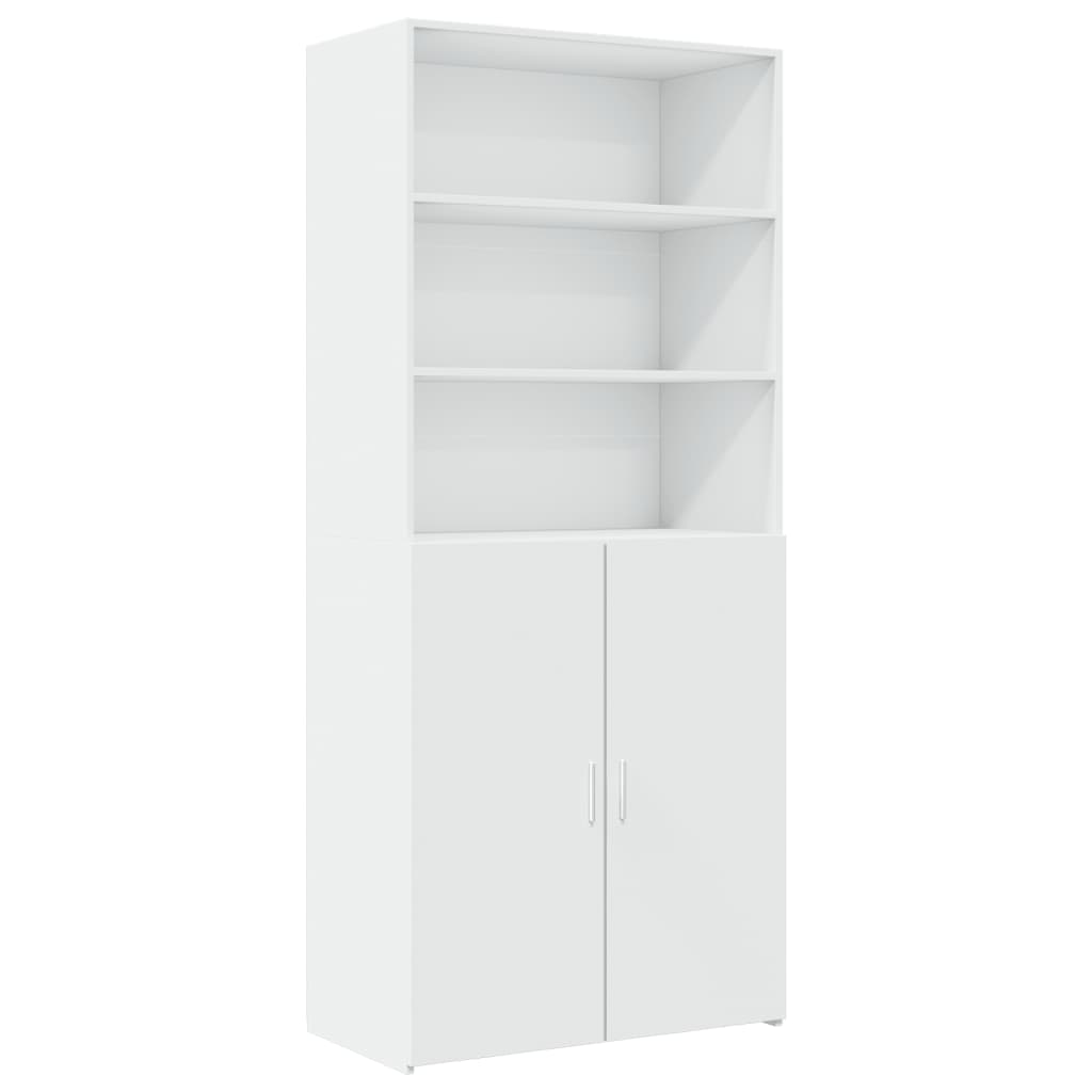 Buffet haut blanc 80x42,5x249 cm bois d'ingénierie - XIOS