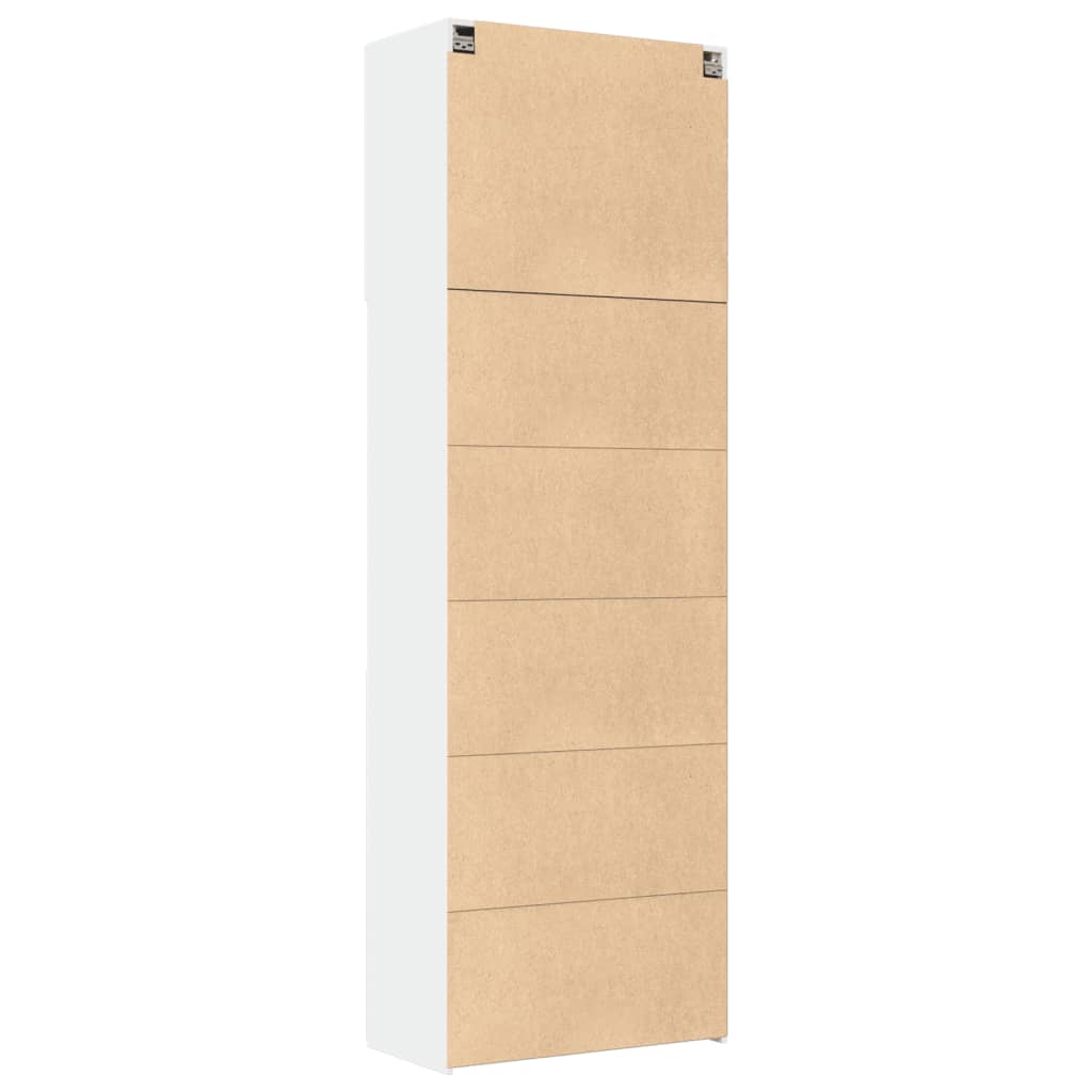 Buffet haut blanc 80x42,5x249 cm bois d'ingénierie - XIOS