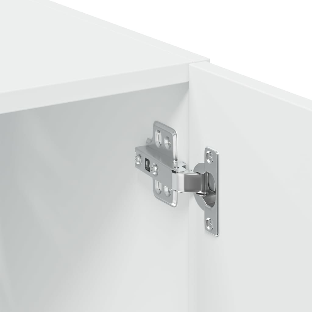 Buffet haut blanc 80x42,5x249 cm bois d'ingénierie - XIOS