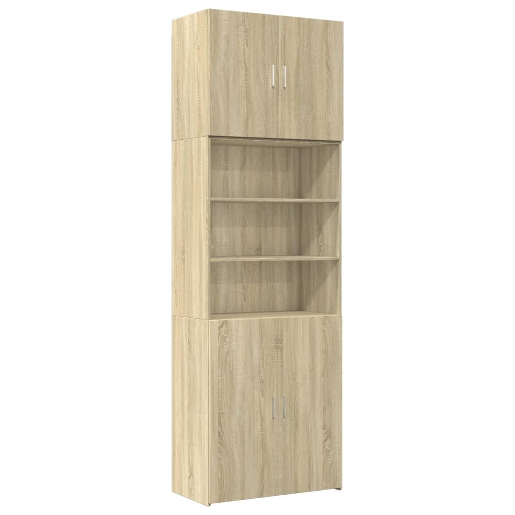 Buffet haut chêne sonoma 80x42,5x249 cm bois d'ingénierie - XIOS