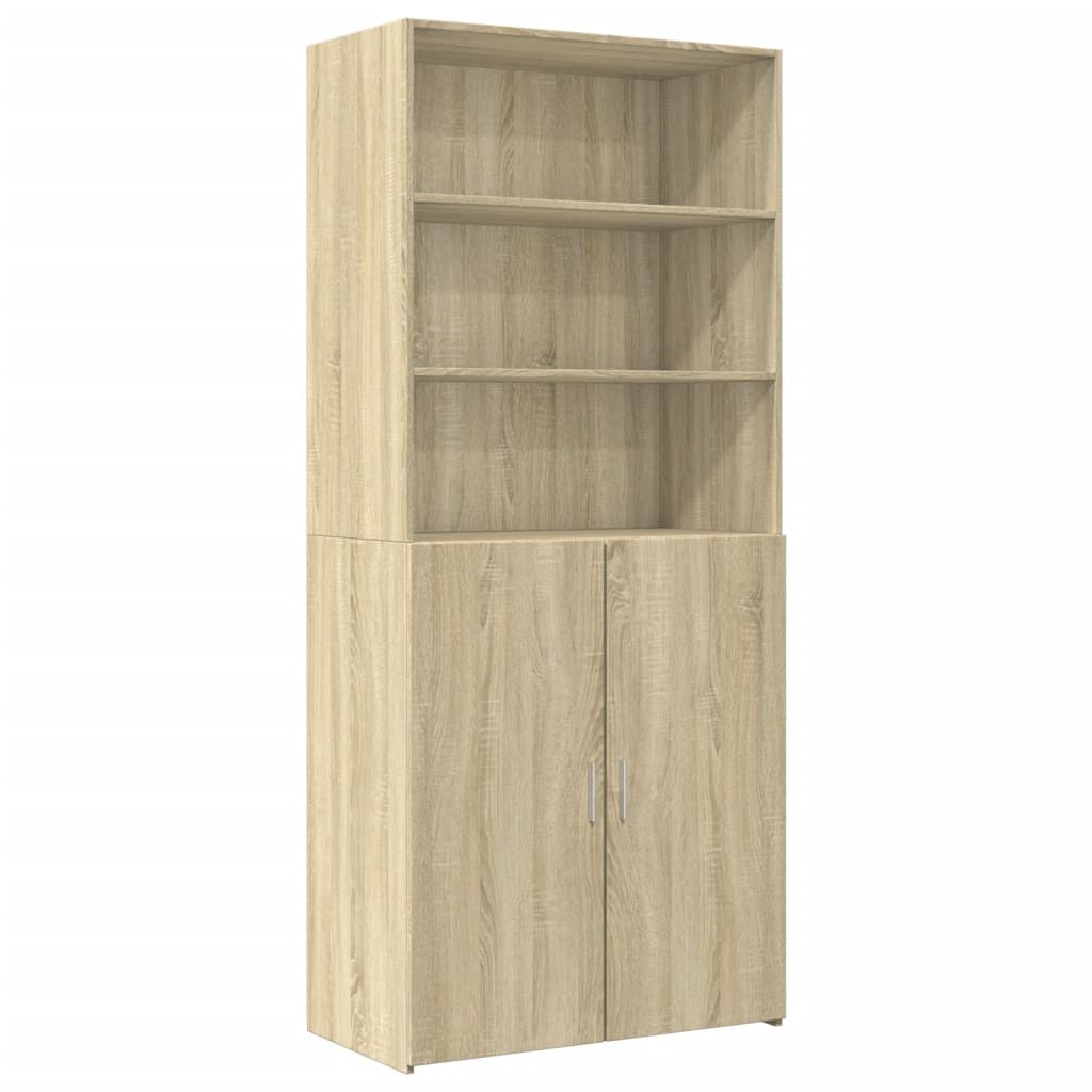 Buffet haut chêne sonoma 80x42,5x249 cm bois d'ingénierie - XIOS