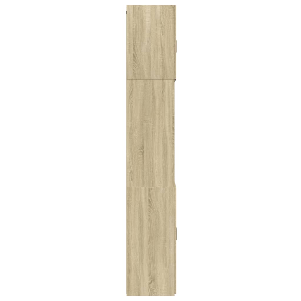 Buffet haut chêne sonoma 80x42,5x249 cm bois d'ingénierie - XIOS