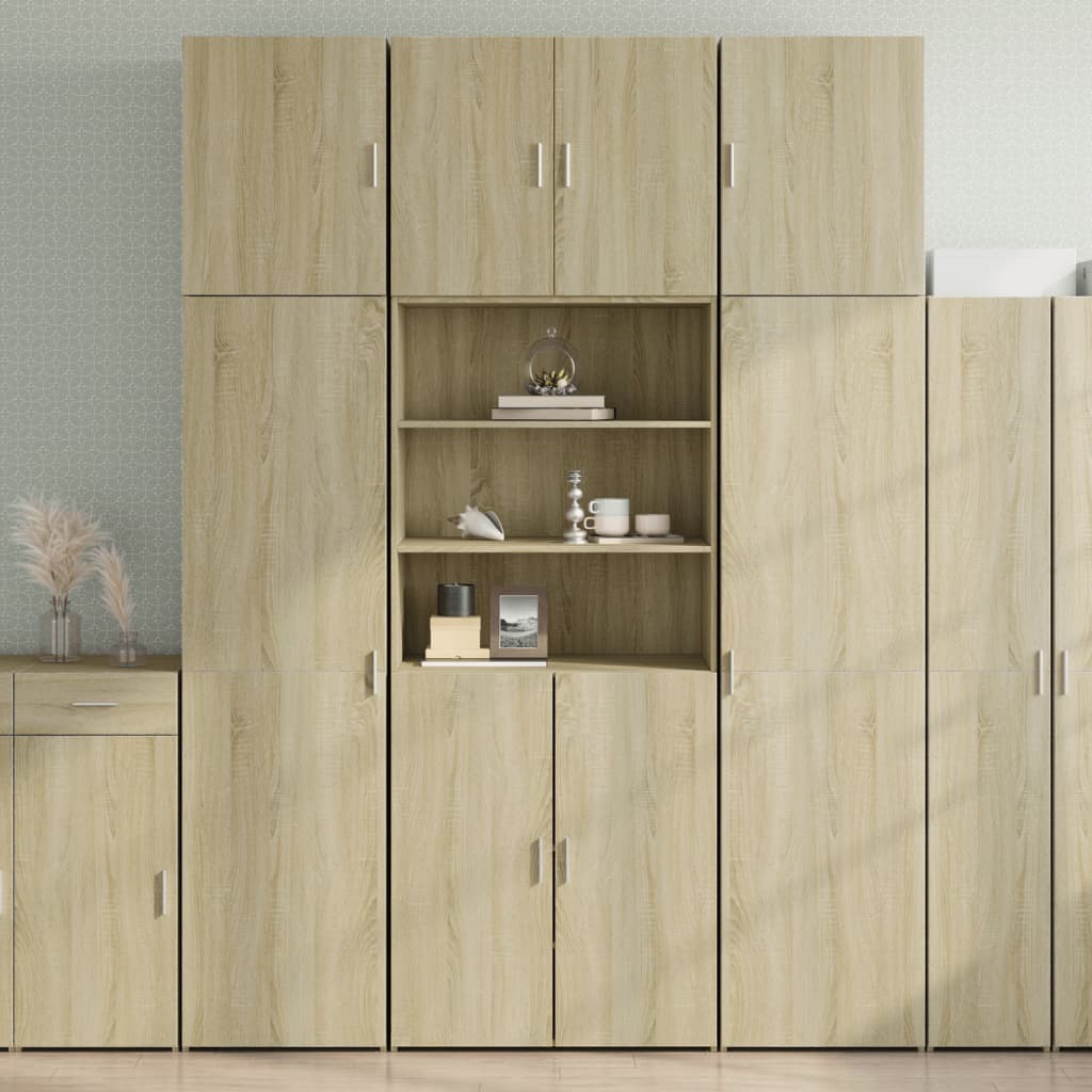 Buffet haut chêne sonoma 80x42,5x249 cm bois d'ingénierie - XIOS