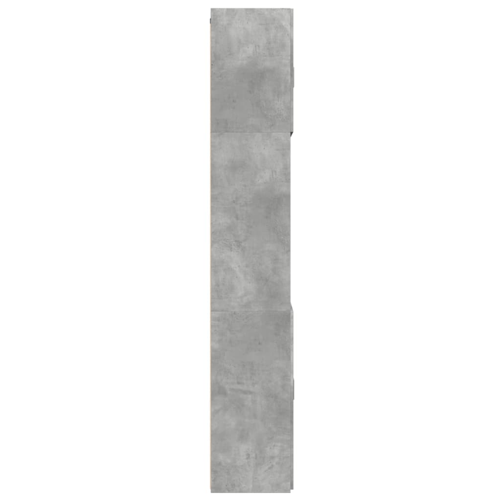 Buffet haut gris béton 80x42,5x249 cm bois d'ingénierie - XIOS