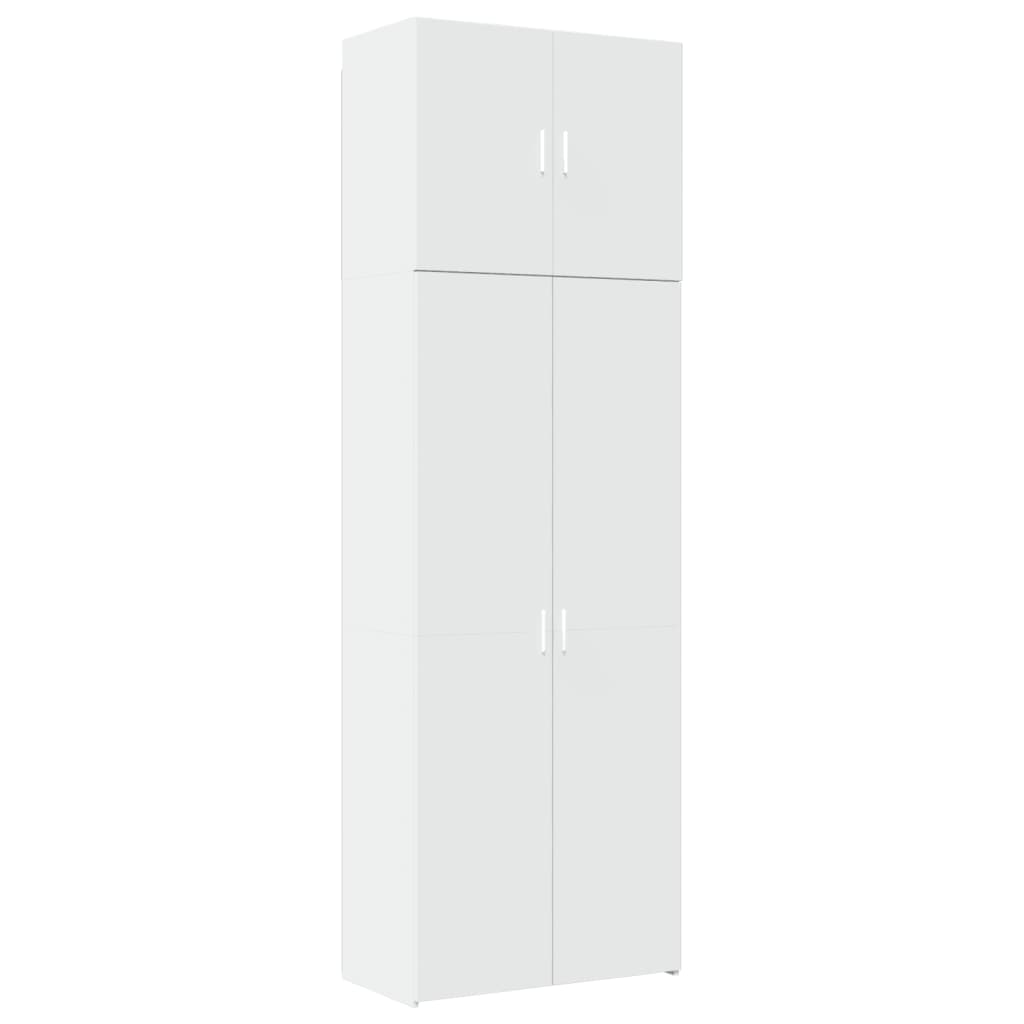Buffet haut blanc 80x42,5x249 cm bois d'ingénierie - XIOS