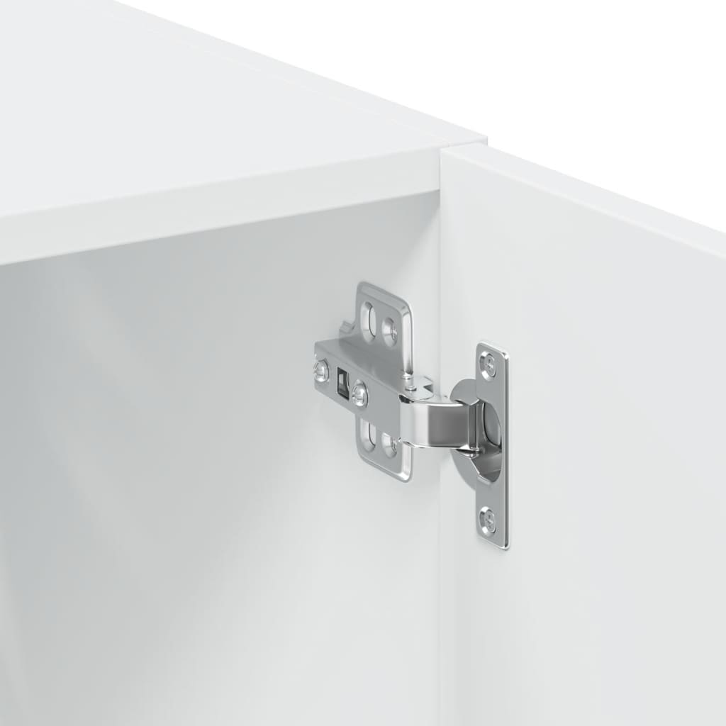 Buffet haut blanc 80x42,5x249 cm bois d'ingénierie - XIOS