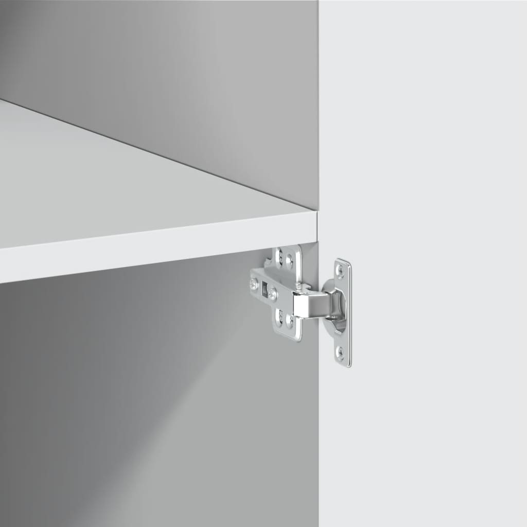 Buffet haut blanc 80x42,5x249 cm bois d'ingénierie - XIOS
