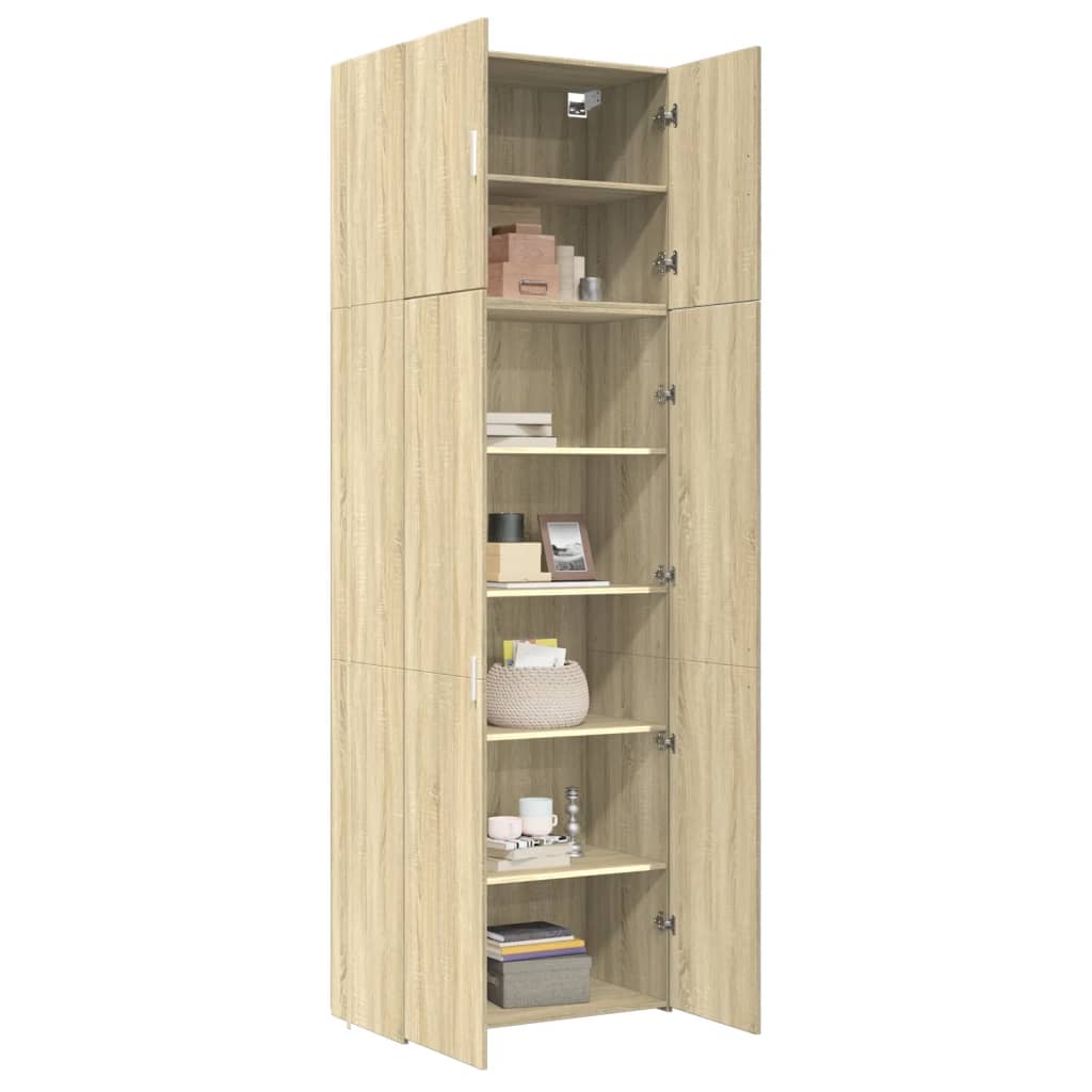 Buffet haut chêne sonoma 80x42,5x249 cm bois d'ingénierie - XIOS