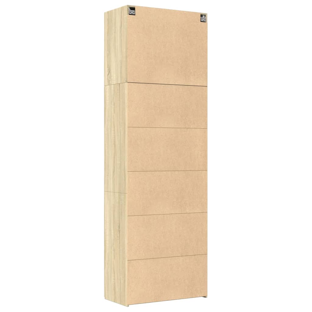 Buffet haut chêne sonoma 80x42,5x249 cm bois d'ingénierie - XIOS