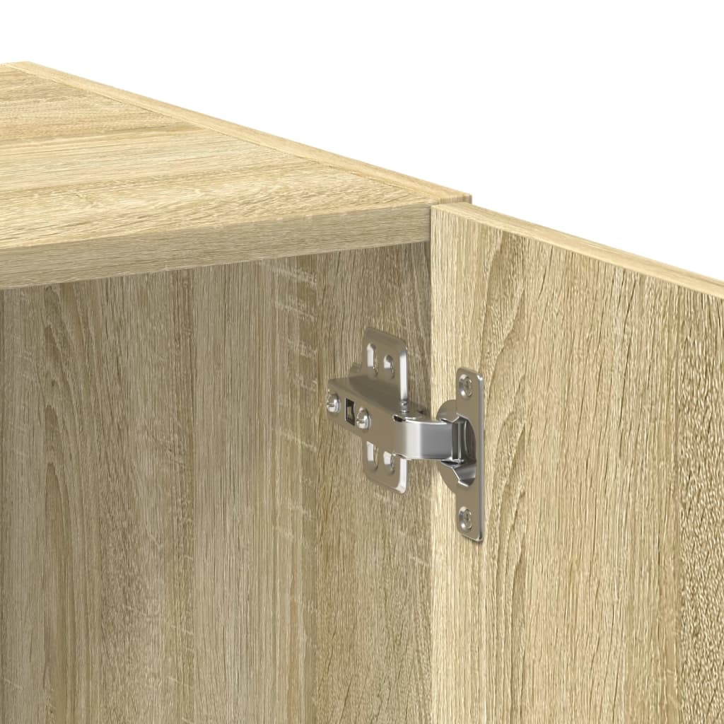 Buffet haut chêne sonoma 80x42,5x249 cm bois d'ingénierie - XIOS
