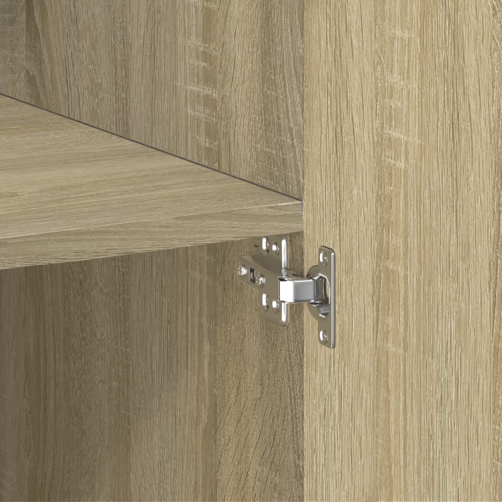 Buffet haut chêne sonoma 80x42,5x249 cm bois d'ingénierie - XIOS