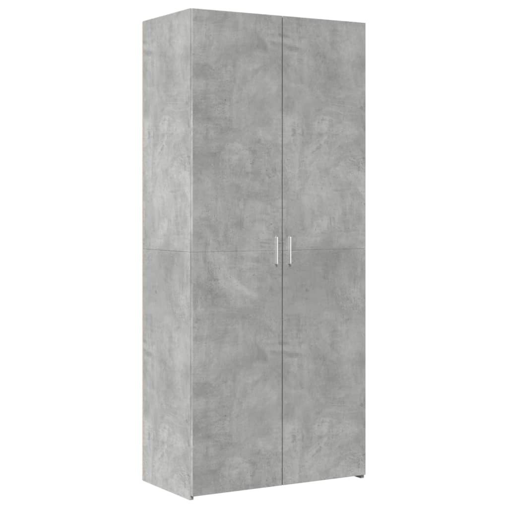 Buffet haut gris béton 80x42,5x249 cm bois d'ingénierie - XIOS