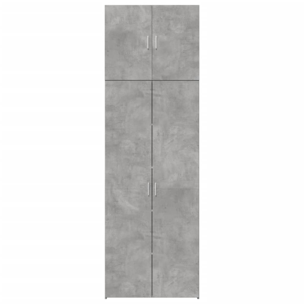 Buffet haut gris béton 80x42,5x249 cm bois d'ingénierie - XIOS