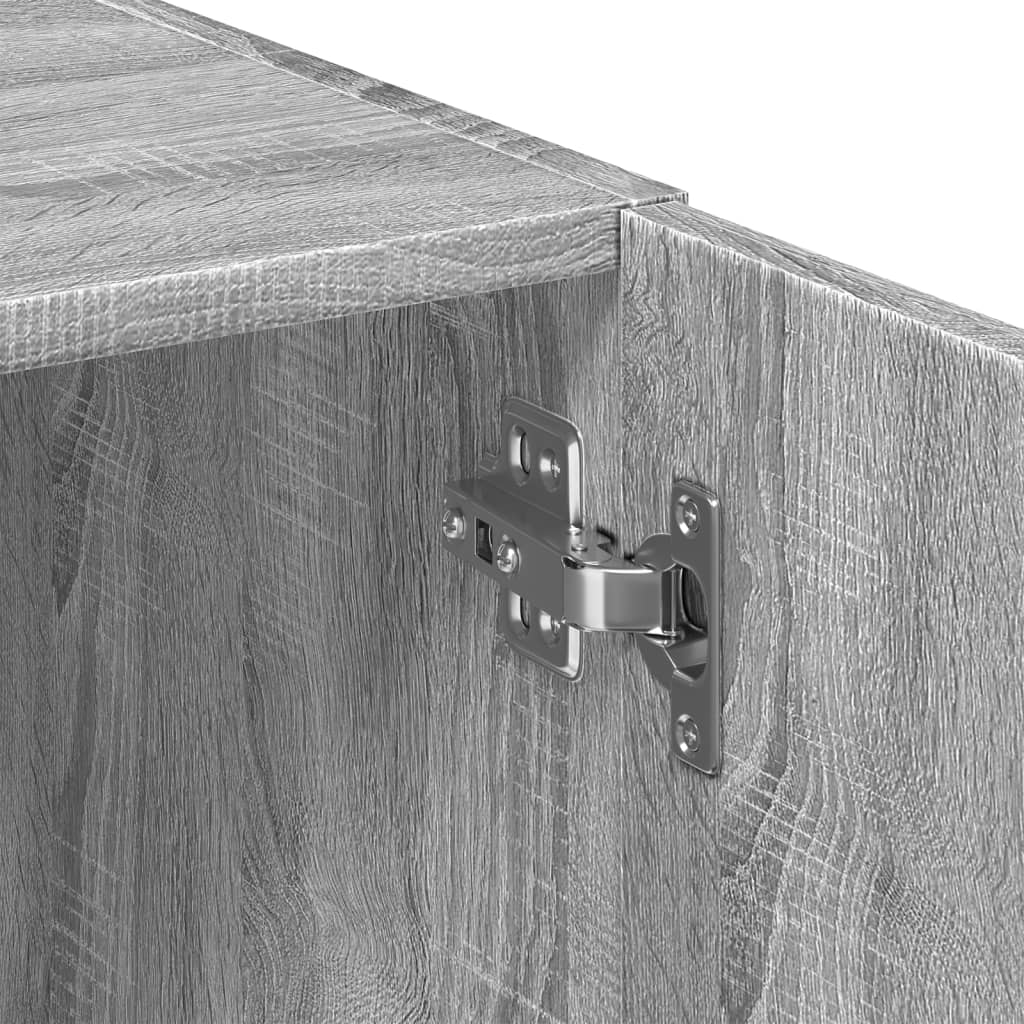 Buffet haut sonoma gris 80x42,5x249 cm bois d'ingénierie - XIOS