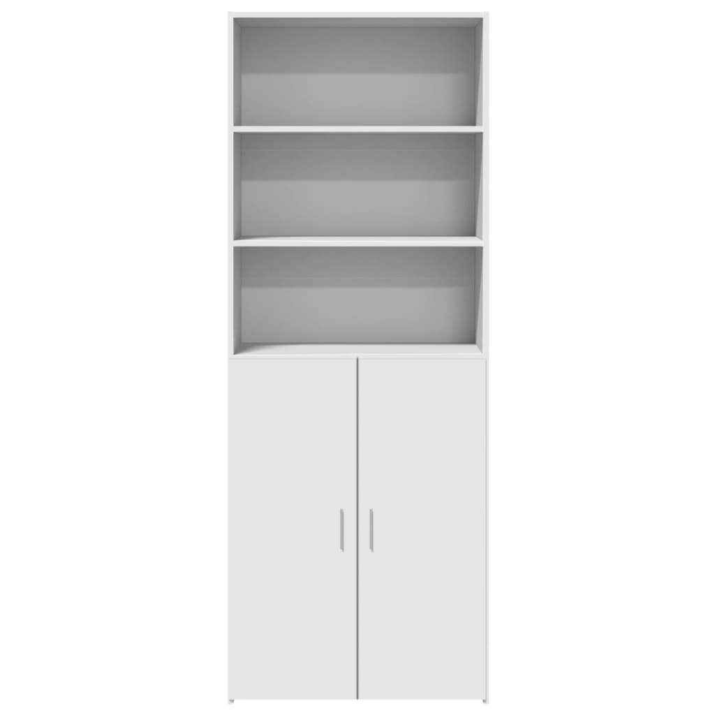 Buffet haut blanc 70x42,5x185 cm bois d'ingénierie - XIOS
