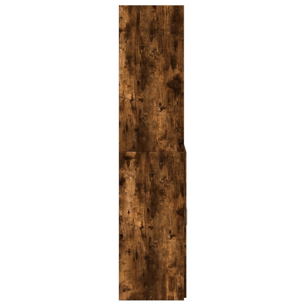 Buffet haut chêne fumé 70x42,5x185 cm bois d'ingénierie - XIOS