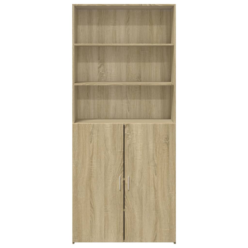 Buffet haut chêne sonoma 80x42,5x185 cm bois d'ingénierie - XIOS