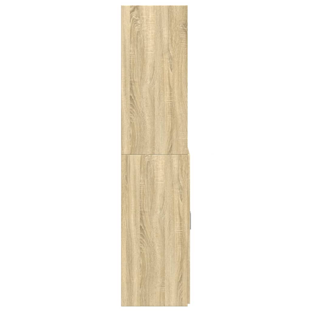 Buffet haut chêne sonoma 80x42,5x185 cm bois d'ingénierie - XIOS