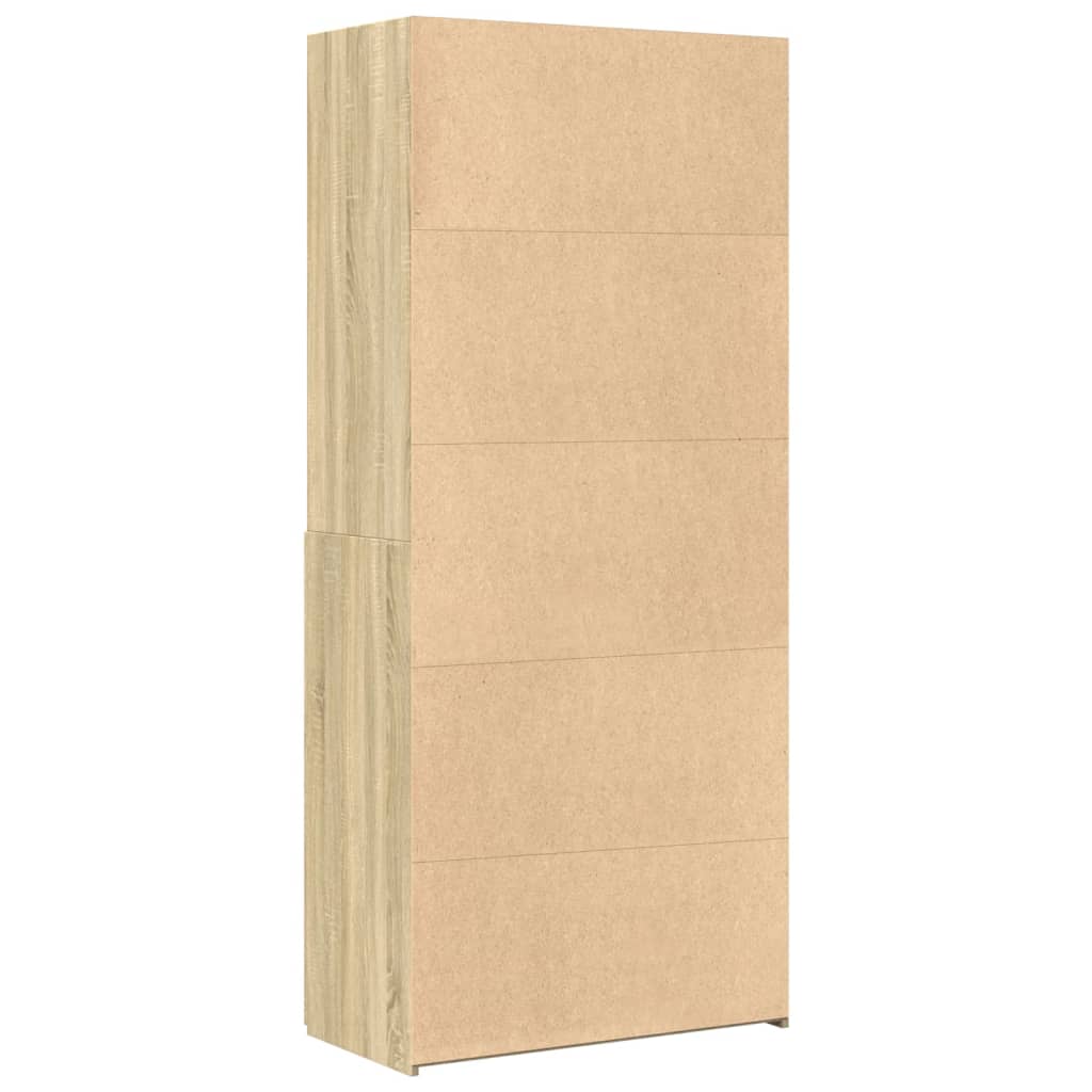 Buffet haut chêne sonoma 80x42,5x185 cm bois d'ingénierie - XIOS