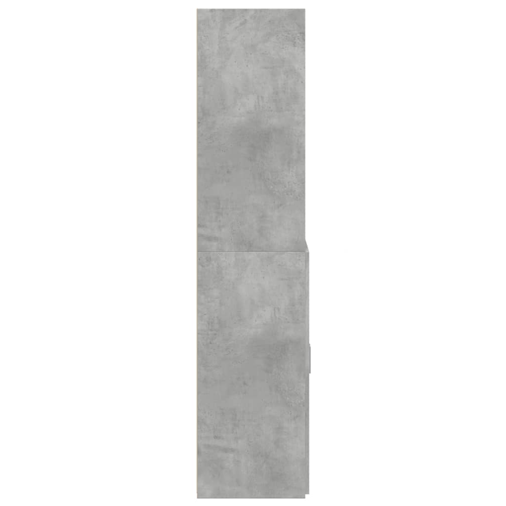 Buffet haut gris béton 80x42,5x185 cm bois d'ingénierie - XIOS