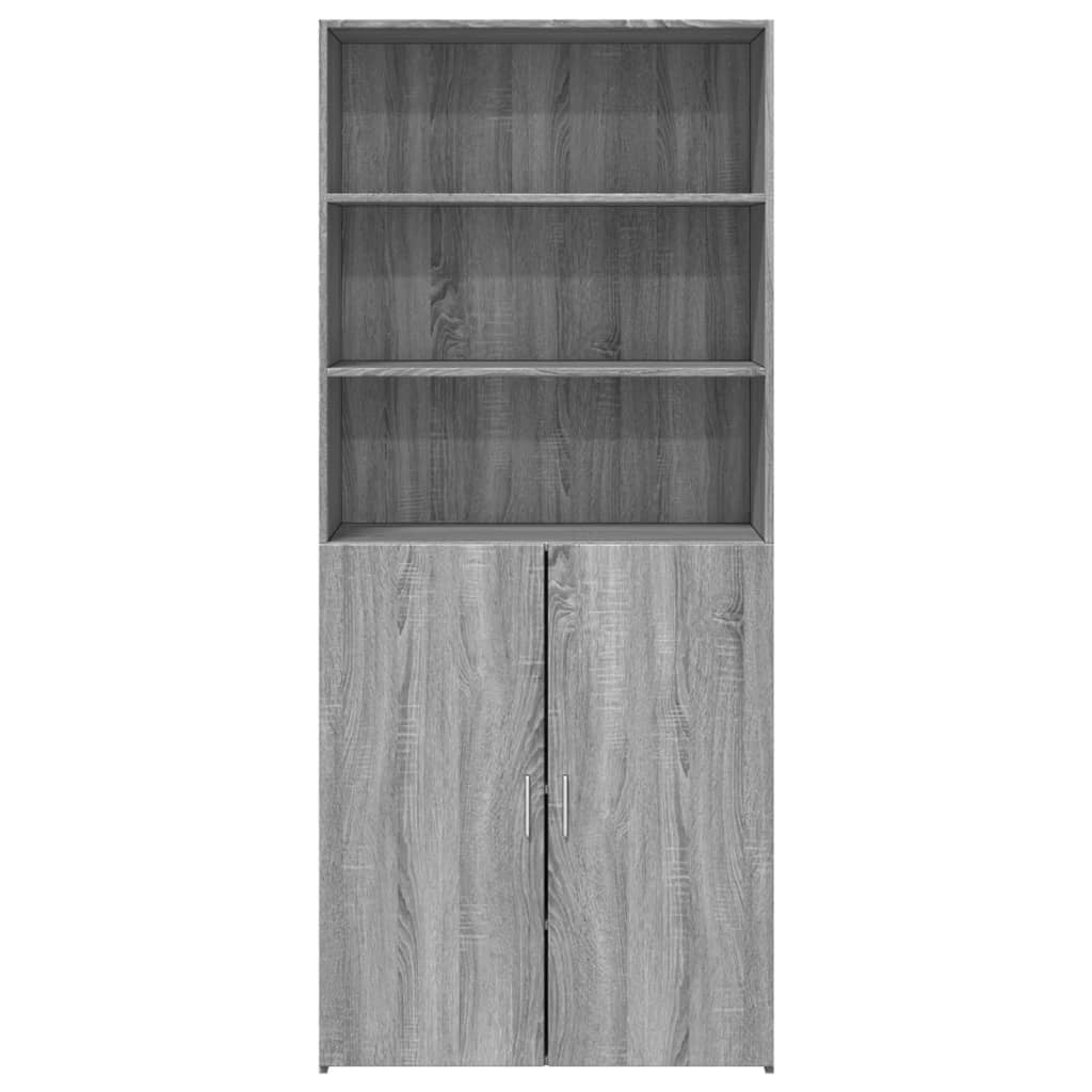 Buffet haut sonoma gris 80x42,5x185 cm bois d'ingénierie - XIOS
