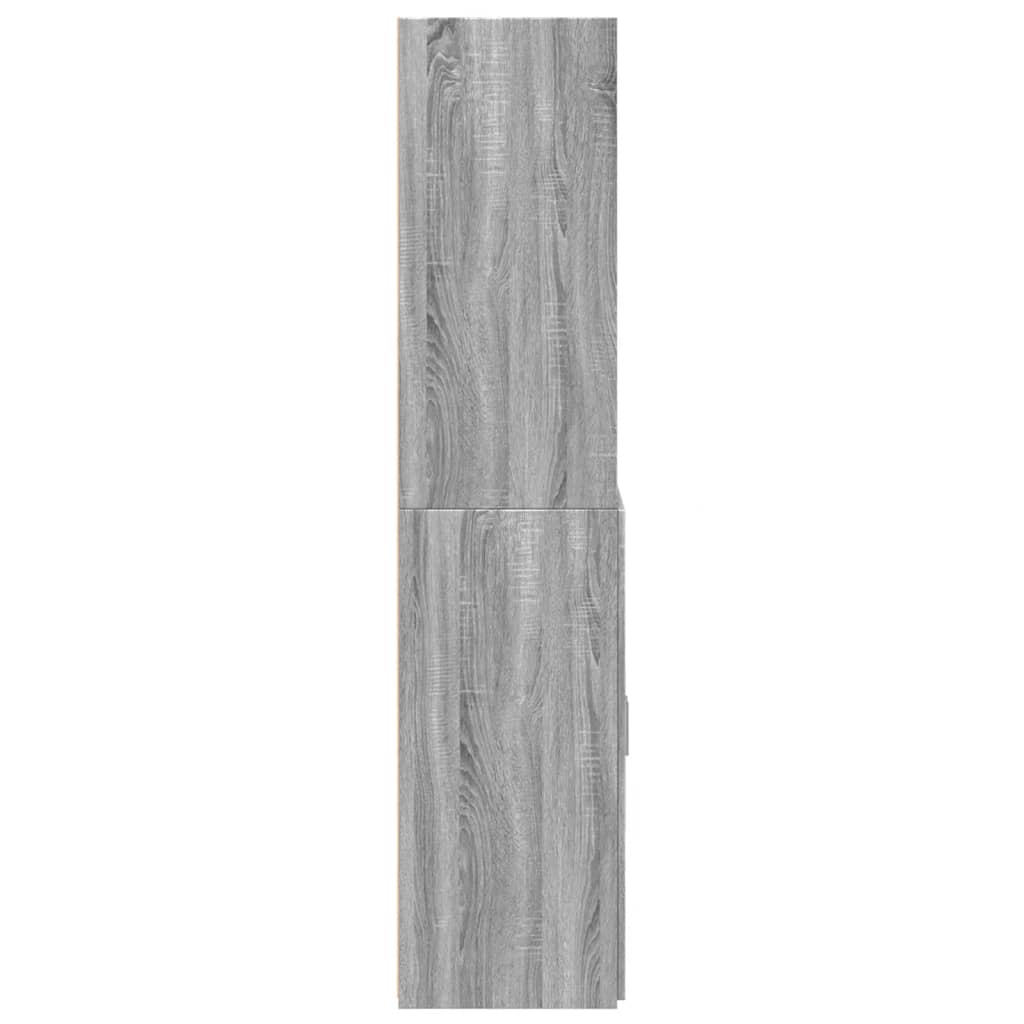 Buffet haut sonoma gris 80x42,5x185 cm bois d'ingénierie - XIOS