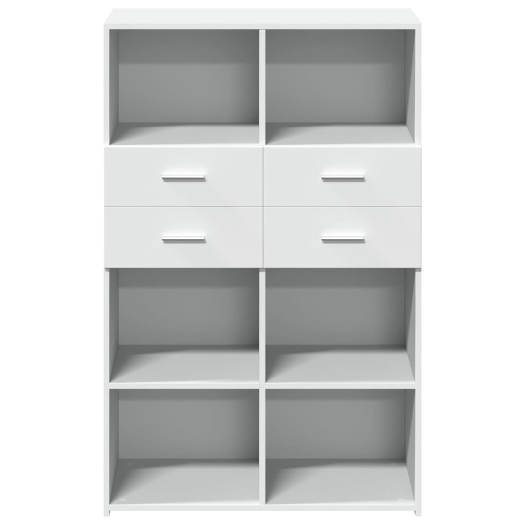 Buffet haut blanc 80x42,5x124 cm bois d'ingénierie - XIOS