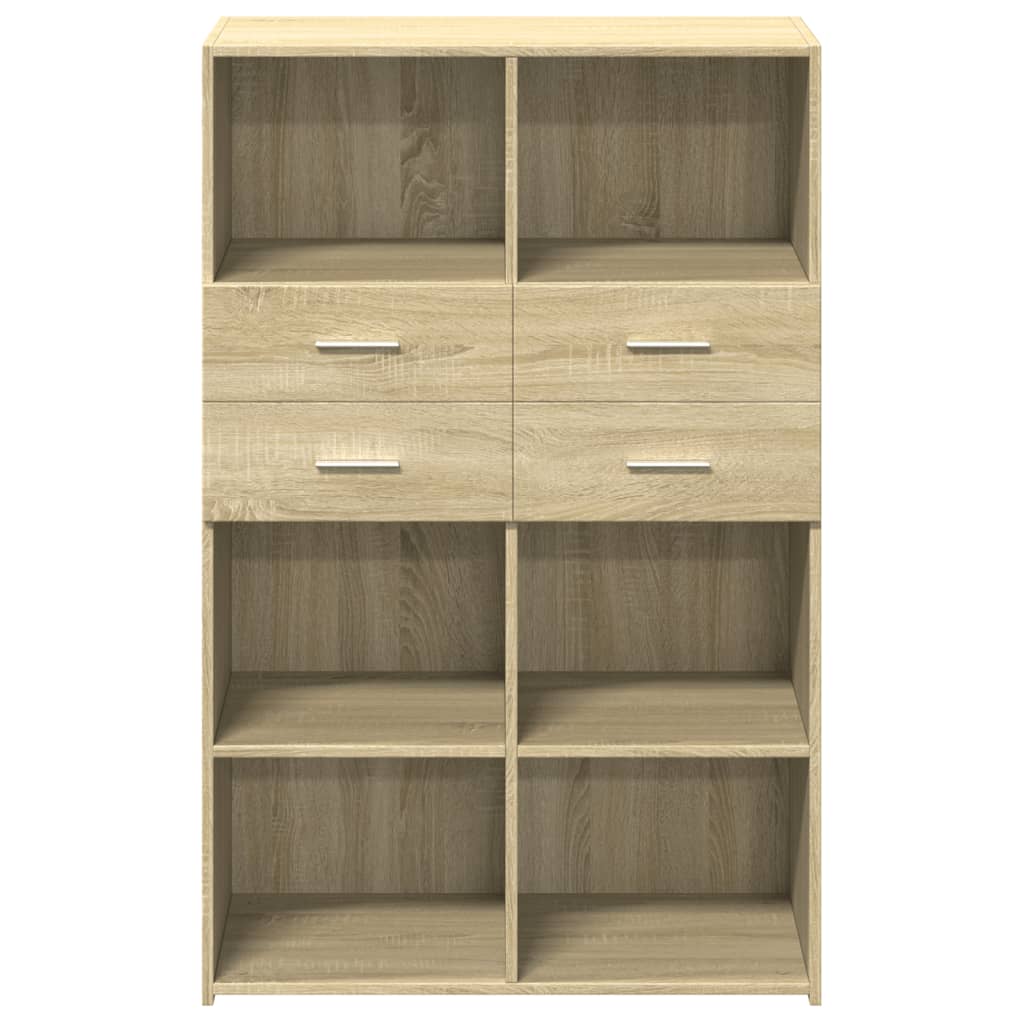 Buffet haut chêne sonoma 80x42,5x124 cm bois d'ingénierie - XIOS